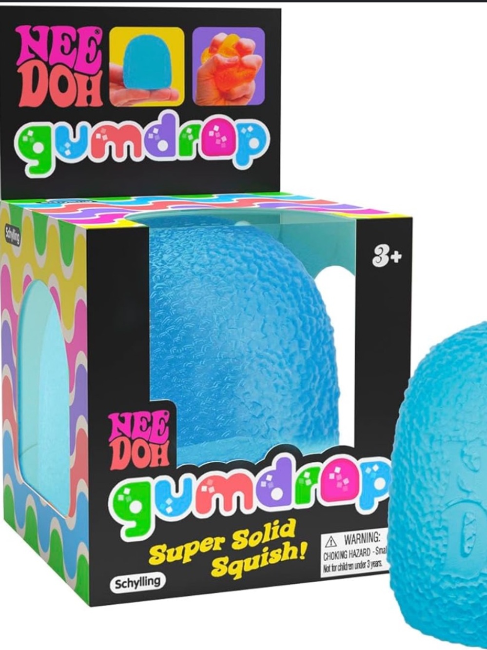 Schylling NeeDoh Gumdrop Blue NEW